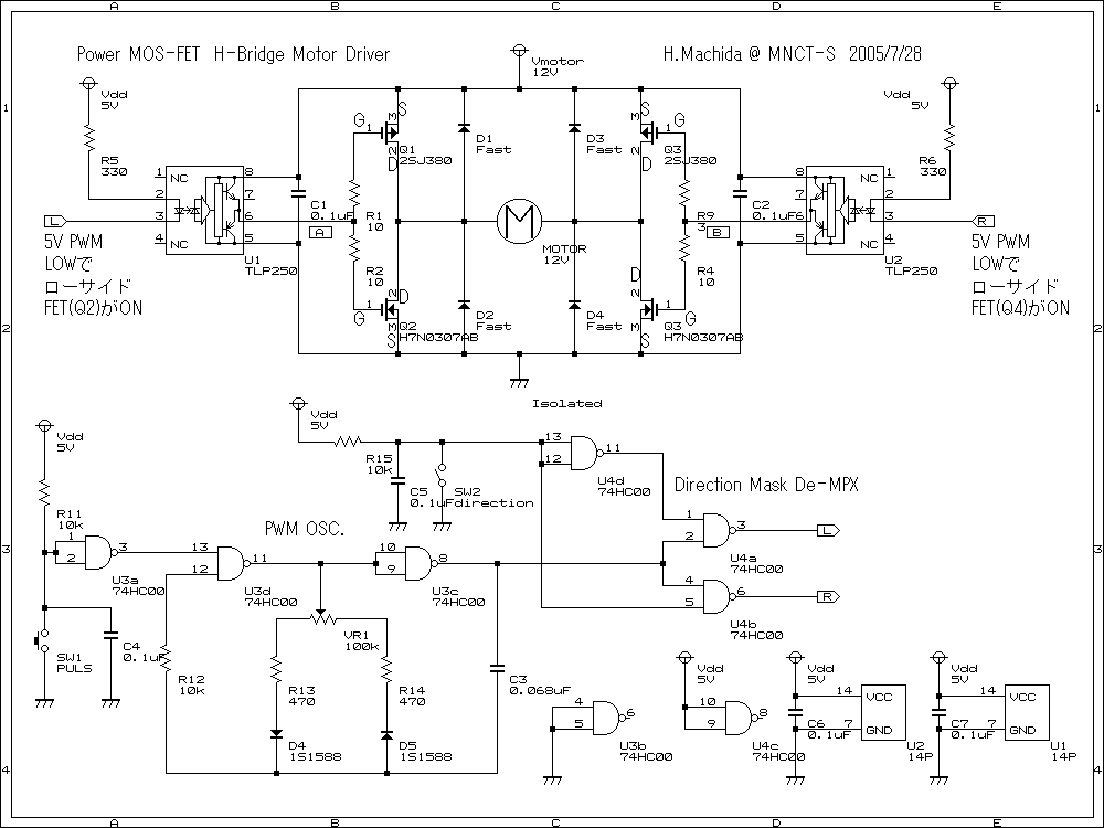 H.achida@MNCT H-Bridge Motor Driver by Power MOS-FET